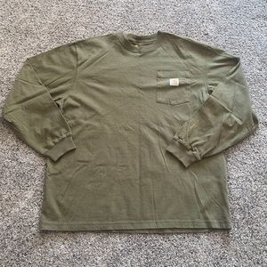 EUC Carhartt Mens Large Long Sleeve Shirt - Olive Green